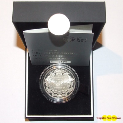2013 Silver Proof £5 Coin - Christening of HRH Prince George